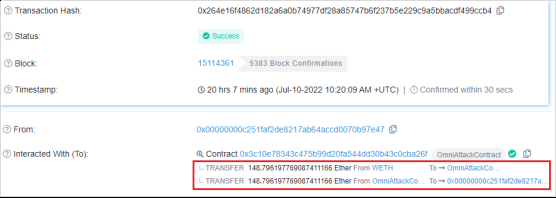 SharkTeam独家分析 | 重入攻击+闪电贷—NFT金融协议Omni被黑事件分析