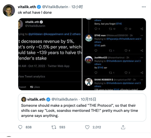 基于Vitalik推文的meme项目THE Protocol是什么？