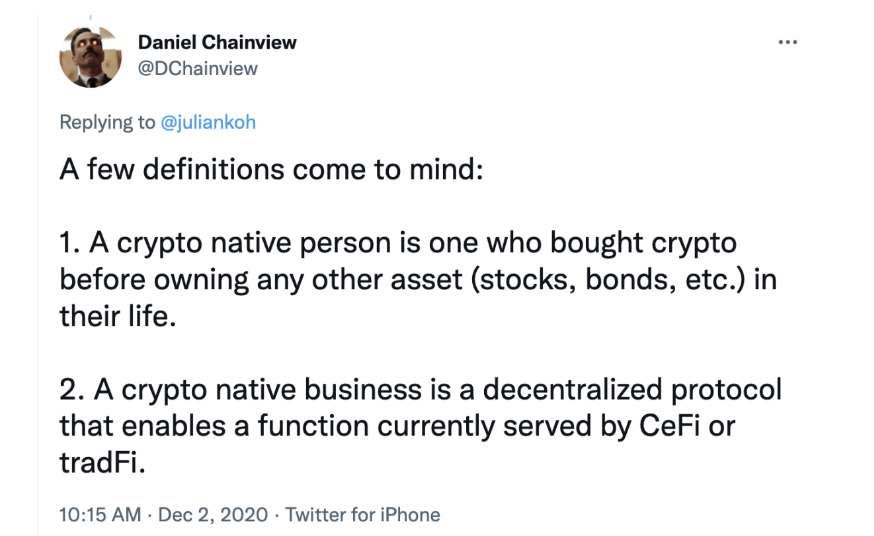 什么是真正的Crypto Native？