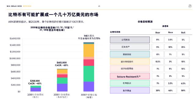 ARK Invest年度报告精华版：2030年，比特币将破100万美元