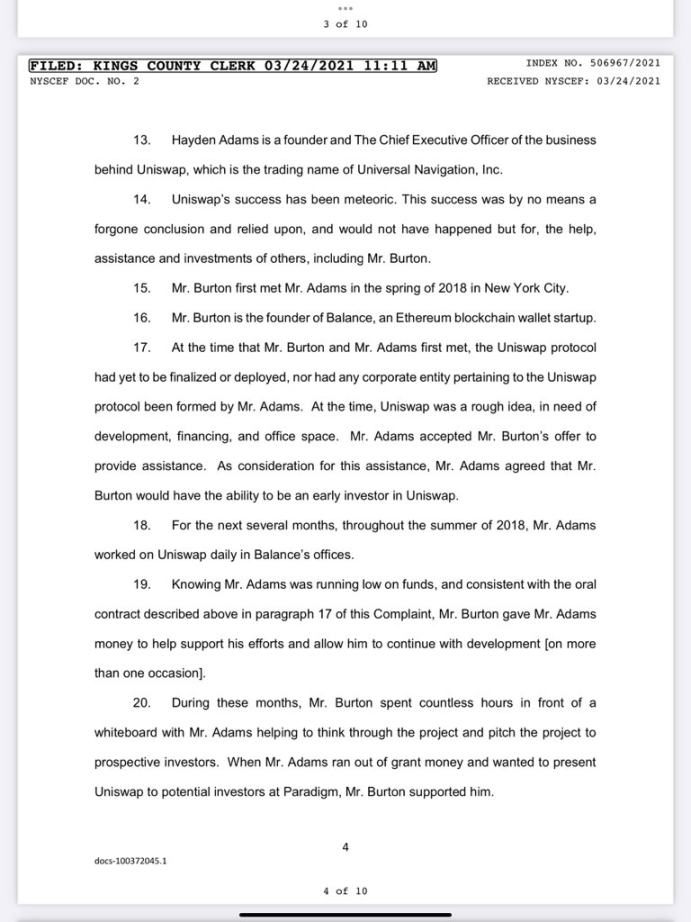 Uniswap早期支持者:我为何要起诉Hayden Adams?