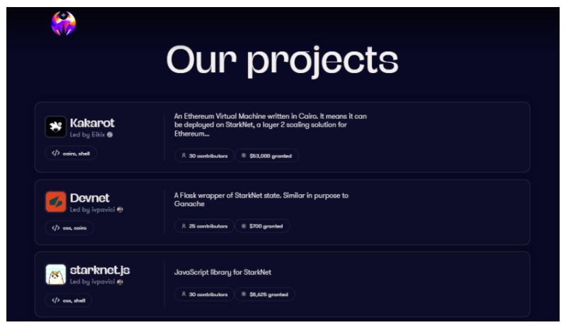 StarkNet创新项目一览：开发者、艺术家、玩家有哪些新机会？