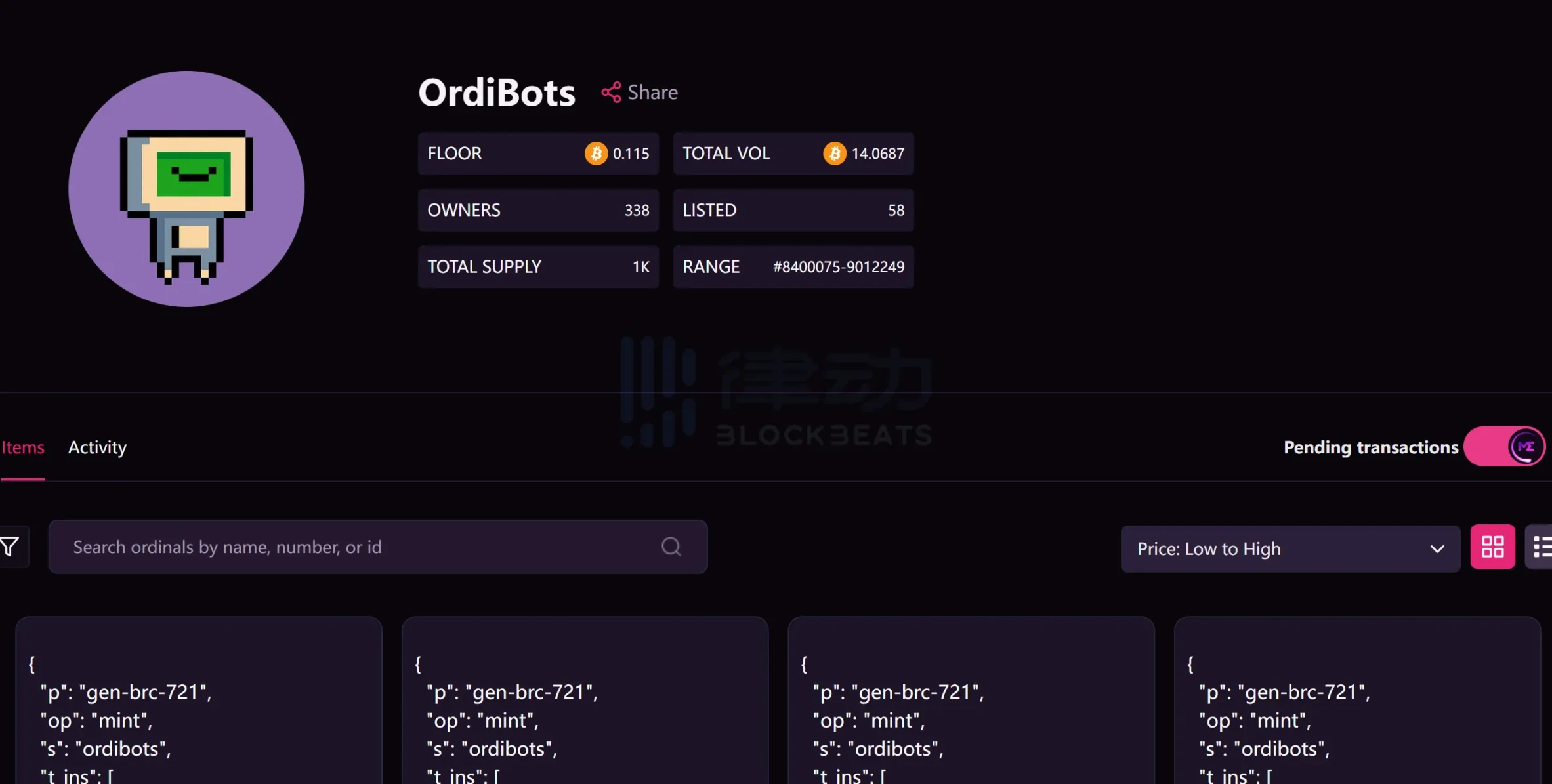 在比特币上铸造NFT只要5美元？了解一下BRC-1155与GBRC-721