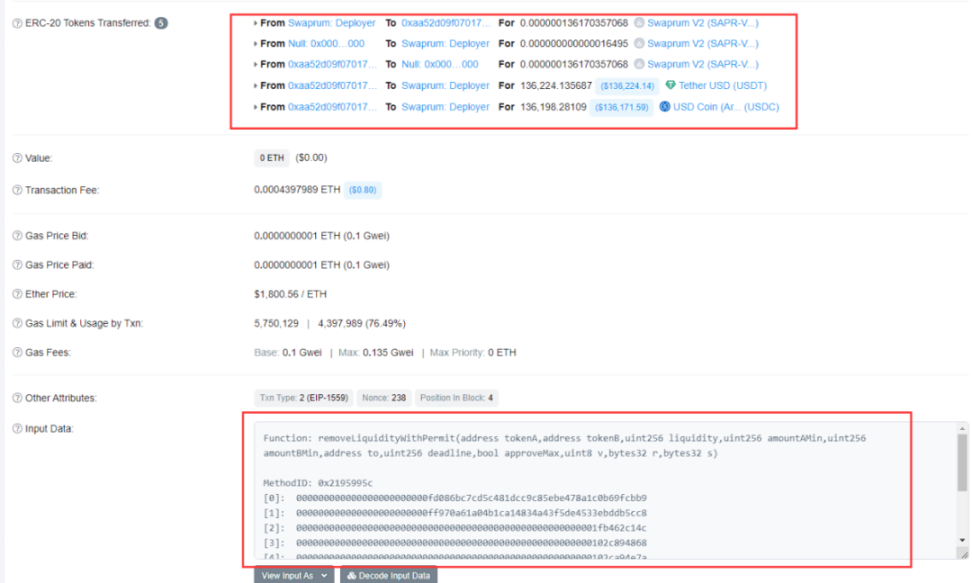 Arbitrum公链又一项目发生Rug Pull，涉及金额约300万美元