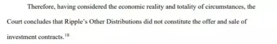 XRP短暂胜诉，判决书透露了哪些重要信息？