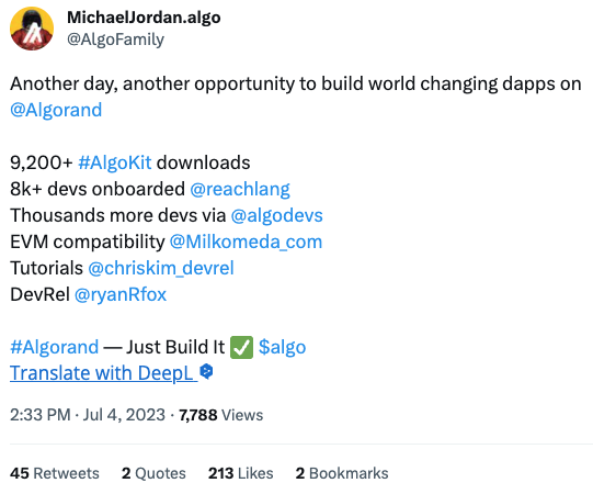 发力开发者和营销的公链Algorand能否复兴？