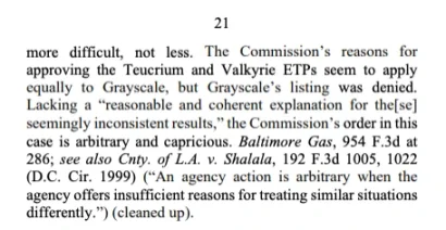 解读：虽然灰度胜诉，但SEC仍可以不批BTC ETF