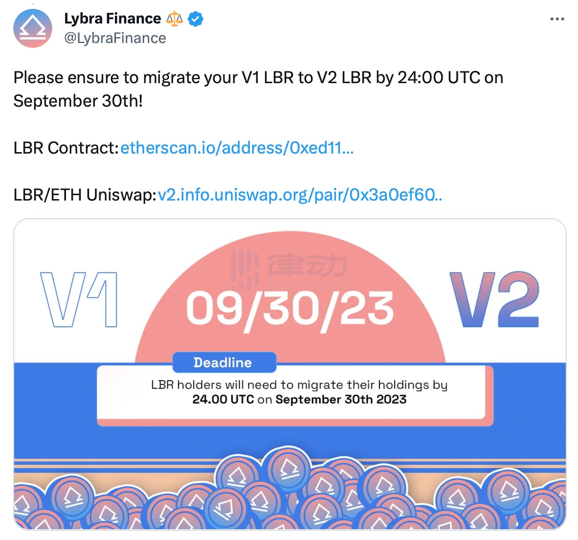 Lybra V2上线一月TVL破1亿美元，LBR价格却跌去50%