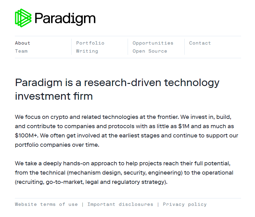 一分钟速览加密基金Paradigm成长史，所投项目最爱空投