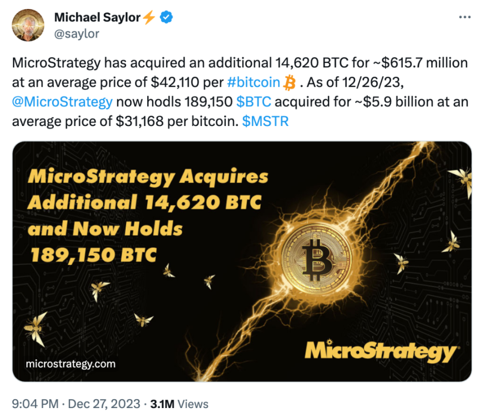 已囤积189150枚BTC,MicroStrategy的策略会暴雷吗?
