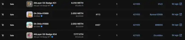 AltLayer OG NFT被扒出「老鼠仓操作」？AltLayer增长负责人发文澄清