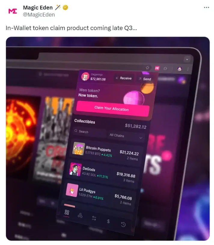 Magic Eden终于发币，会是大毛吗？