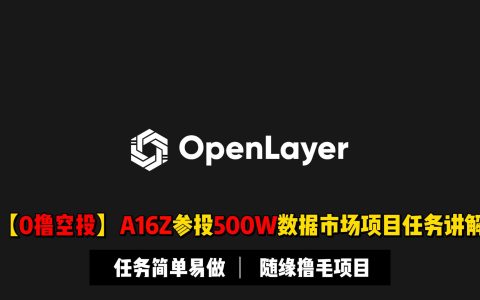【0撸空投】A16Z参投500W美金项目Openlayer任务讲解 | 该项目属于随缘撸毛，简单做做即可
