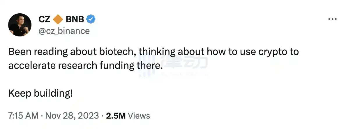 CZ和Vitalik一起喊单,加密热钱都在往DeSci里跑