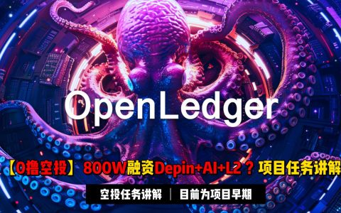 【0撸空投】800W融资项目Openledger融合Depin+AI+L2 | 机构背景强劲，可以0撸尝试