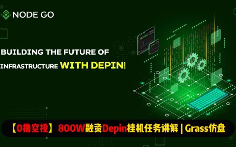【0撸空投】800W融资Depin挂机项目NodeGo，Grass仿盘非大毛，优点为可同时挂机