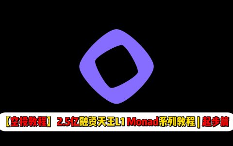 【空投教程】2.5亿融资天王L1 Monad测试网教程讲解 | 起步篇